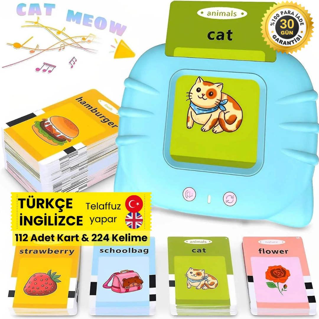 Türkçe & İngilizce Eğitim Seti 224 Kelime Sesli
