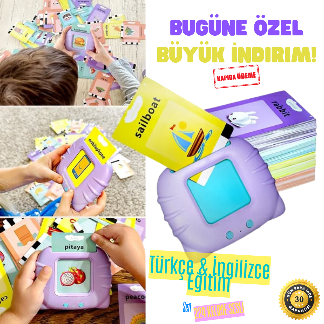 Türkçe & İngilizce Eğitim Seti 224 Kelime Sesli