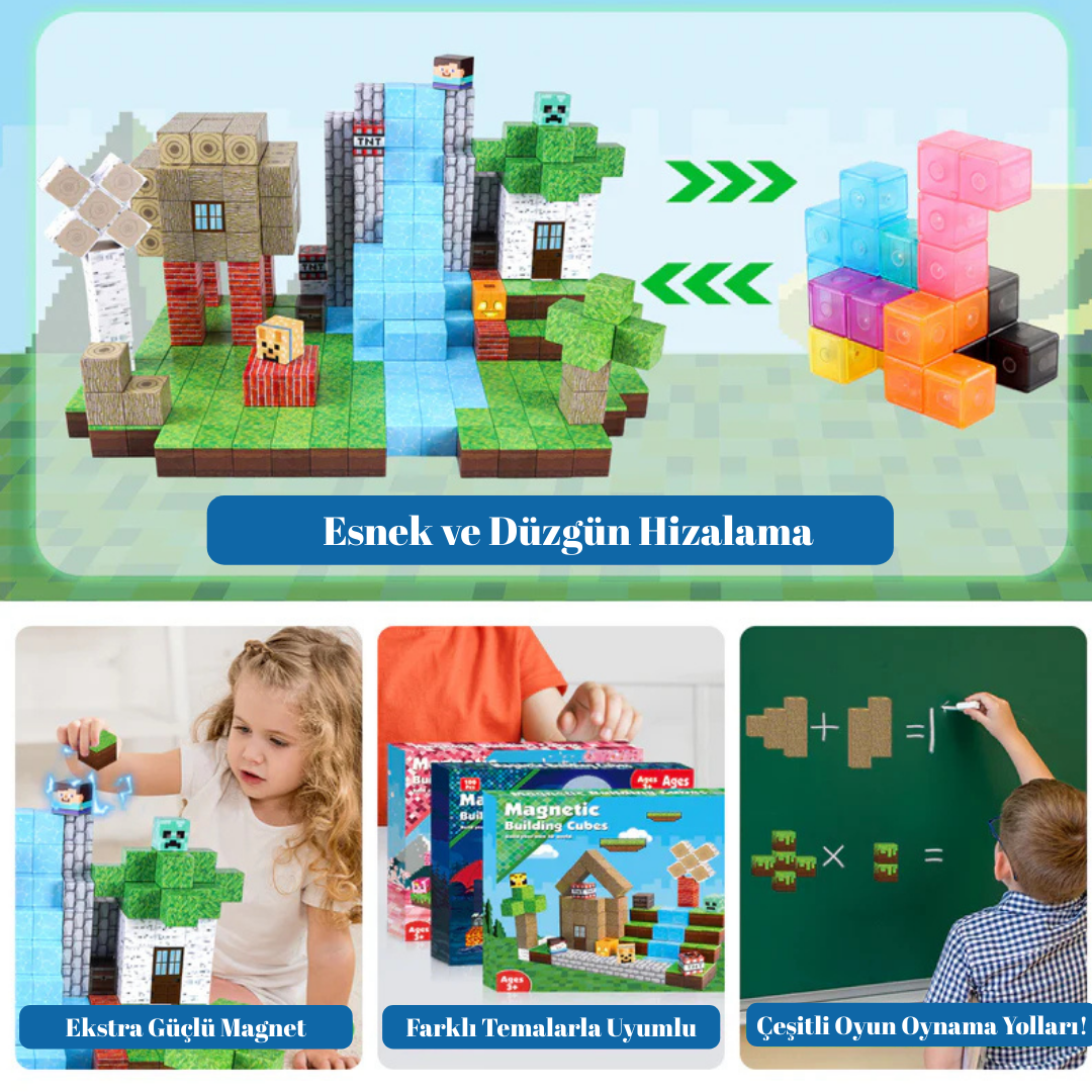 Zeka Geliştiren Magnetik Minecraft Blokları