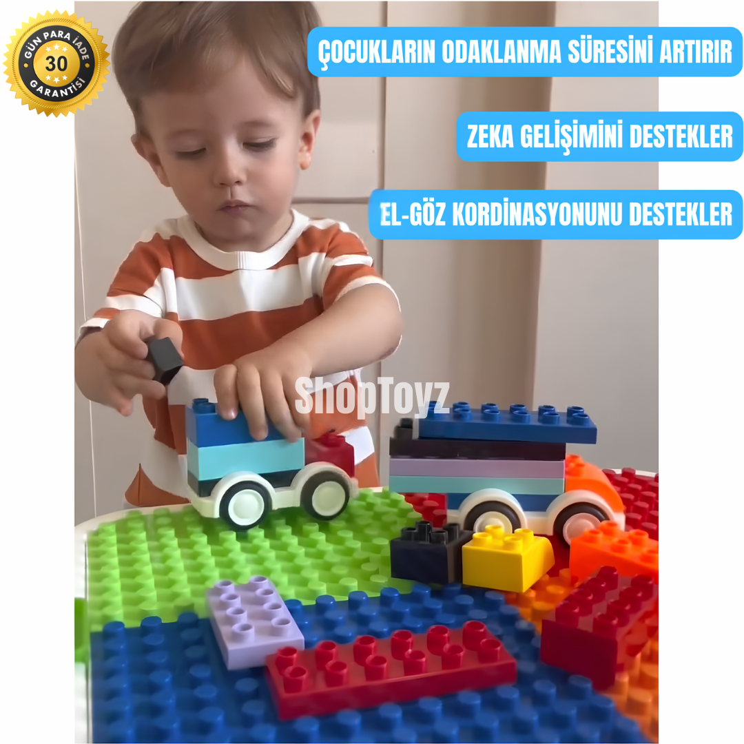 Yaratıcı Aktivite Masası (Sandalye ve 48 Parça Lego Hediyeli)